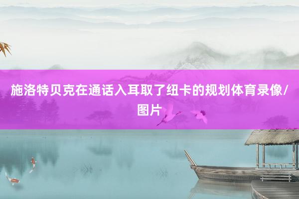 施洛特贝克在通话入耳取了纽卡的规划体育录像/图片