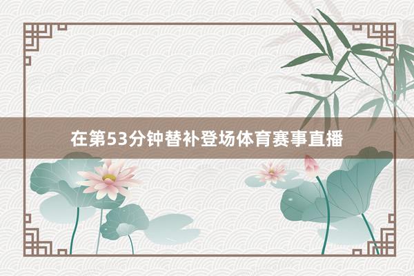 在第53分钟替补登场体育赛事直播