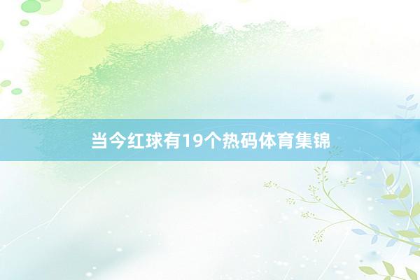 当今红球有19个热码体育集锦
