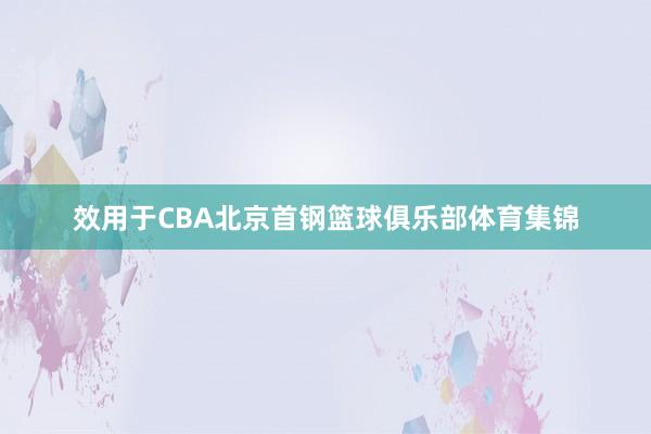 效用于CBA北京首钢篮球俱乐部体育集锦