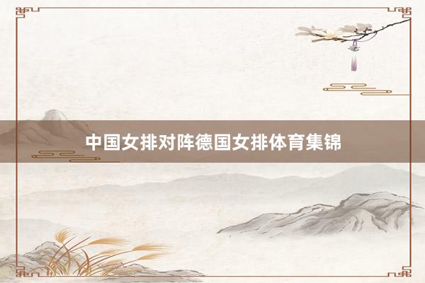 中国女排对阵德国女排体育集锦