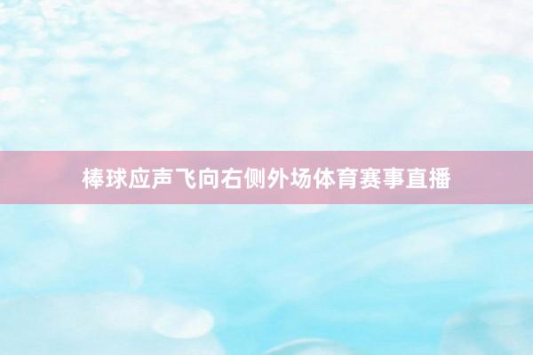 棒球应声飞向右侧外场体育赛事直播