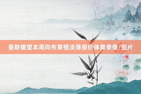 曼联瞻望本周向布莱顿淡薄报价体育录像/图片