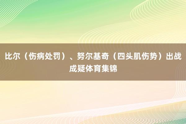 比尔（伤病处罚）、努尔基奇（四头肌伤势）出战成疑体育集锦