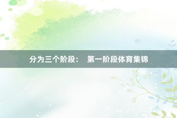 分为三个阶段：  第一阶段体育集锦