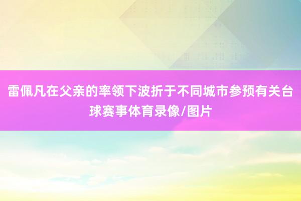 雷佩凡在父亲的率领下波折于不同城市参预有关台球赛事体育录像/图片
