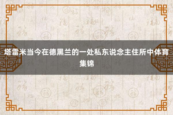 塔雷米当今在德黑兰的一处私东说念主住所中体育集锦