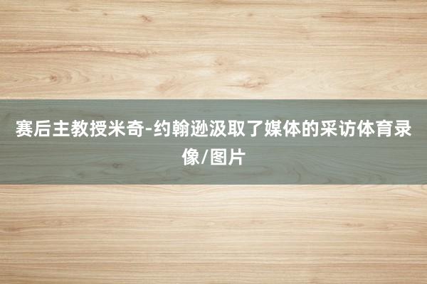 赛后主教授米奇-约翰逊汲取了媒体的采访体育录像/图片