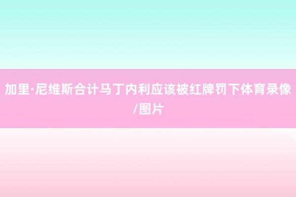 加里·尼维斯合计马丁内利应该被红牌罚下体育录像/图片